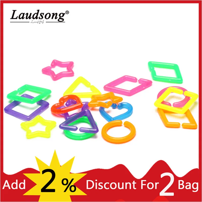 Acrylic Mix Connecting Link Chain Ring Hanging Circle Detachable Buckle Unisex Keyring Keychain Keyfob Plastic DIY Jewelry Make