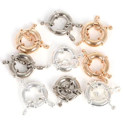 5pcs 11mm 13mm 15mm Rose Gold Silver Color Round Metal Spring Clasp Hooks DIY Accessories For Jewelry Making Necklace Bracelet
