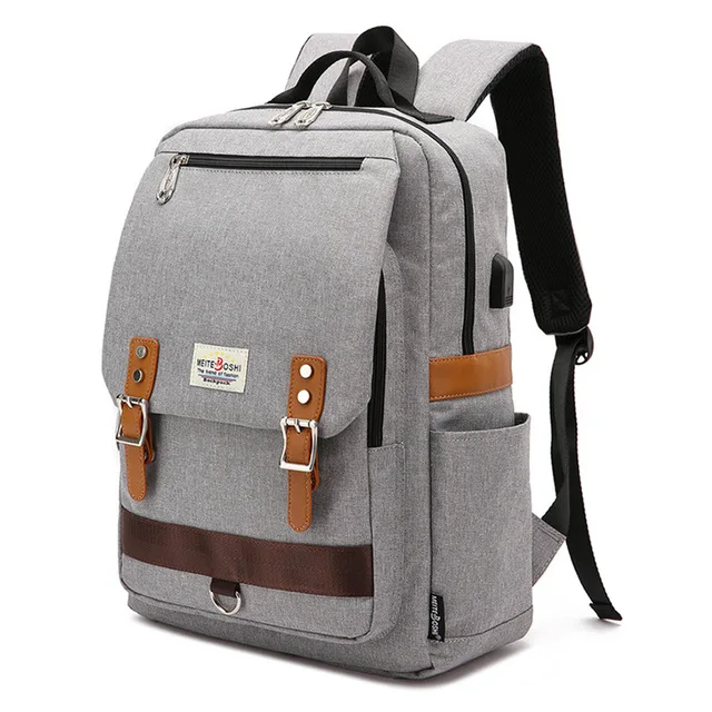 Imagem -03 - Polegada com Interface Usb Computador Notebook Laptop Bolsas Mochila de Nylon Escola Case Mochila para Homens Mulheres Estudante 14 15 15.6