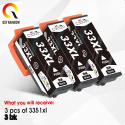 3BK compatible con cartucho de tinta EPSON 33XL T3351 para impresora Expression Premium XP 530 630 640 635 645 830 900