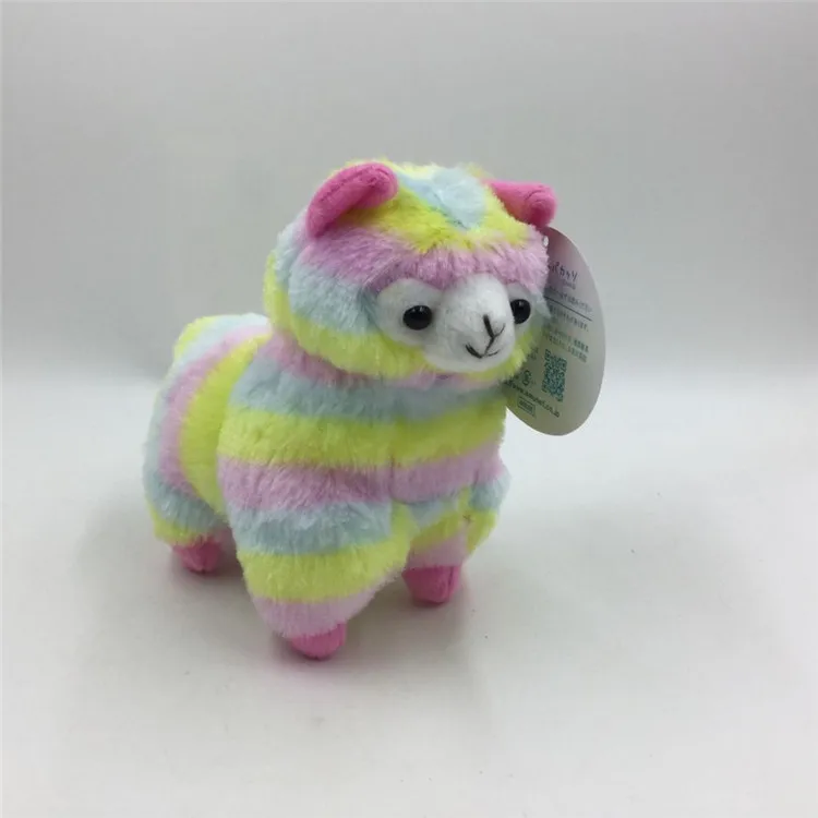 Real Life Rainbow Alpaca Plush Toys Stuffed Animal Toy Soft Lifelike Dolls Kids Christmas Toys