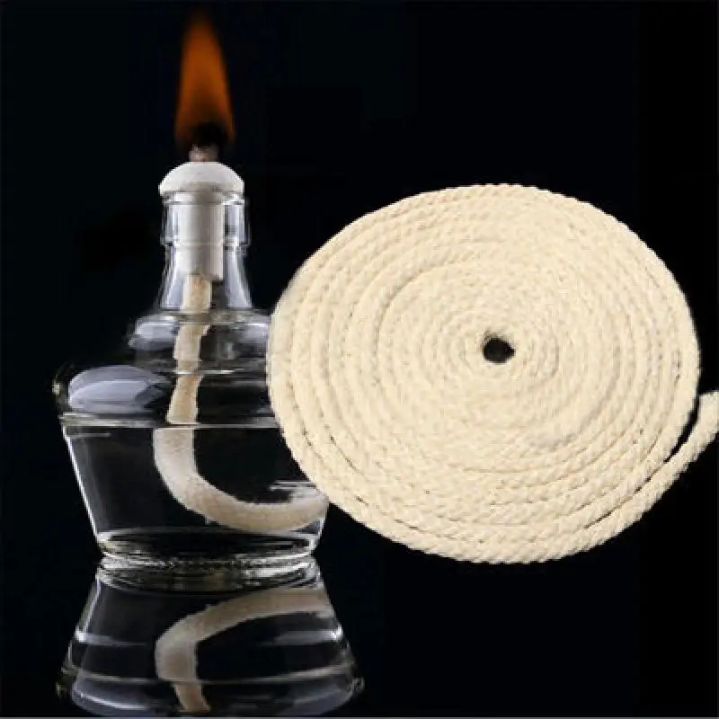 5M Round Cotton Alcohol Wick Oil Lamp Wicks Burner For Glass Oil Lamps Accessories Wicks