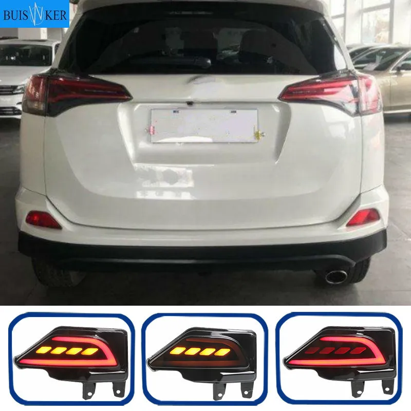 

For Toyota RAV4 RAV 4 2016 - 2018 Multi-functions LED Rear Bumper Light Fog Lamp Brake Light Dynamic Turn Signal Reverse Light