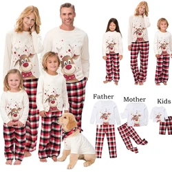 Ensemble de pyjamas de Noël assortis pour la famille, vêtements de nuit, haut et pantalon, cerf, femme, père, fille, adulte, enfants, 2022