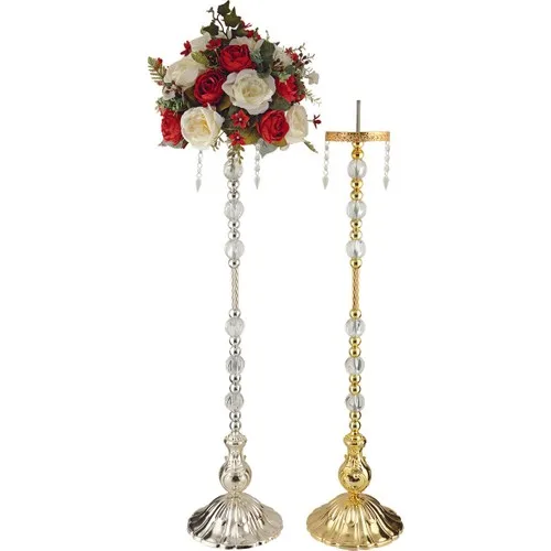 Dream World 1 Meters Flower Candlestick Silver Color