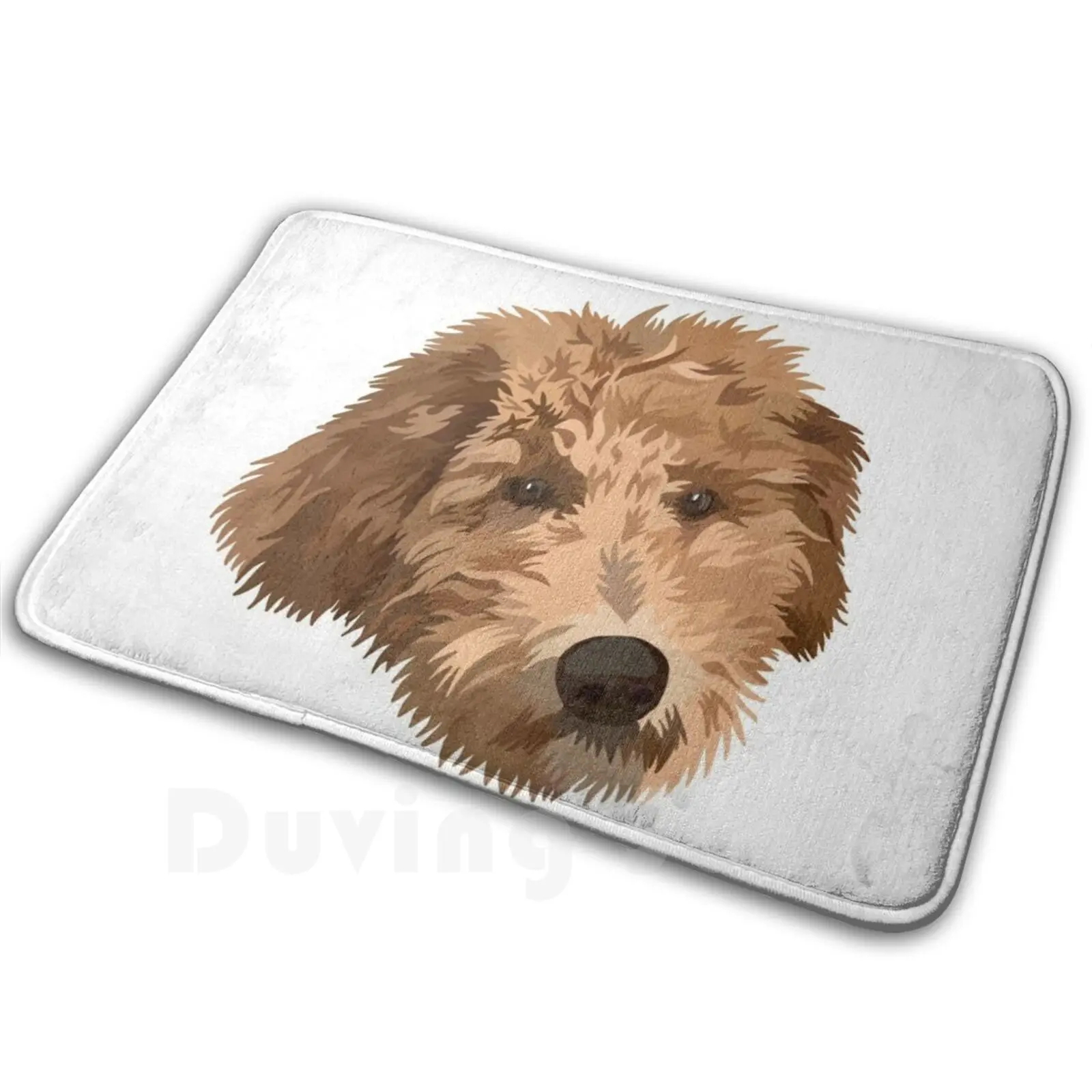 Vector Puppy Head Mat Rug Carpet Anti-Slip Floor Mats Bedroom Golden Girl Golden Poodle Black Lab Dachshund Wiener Dog Sausage