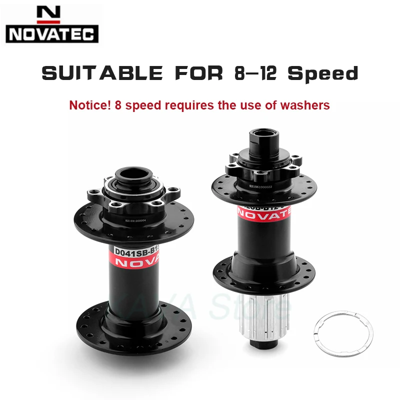 Novatec MTB Hub 8/9/10/11/12 Speed BOOST THRU 32 Holes MTB Bicycle Bearing 32H Hubs D442 D041 Mountain Bike 15/12MM 2/4 Bearing