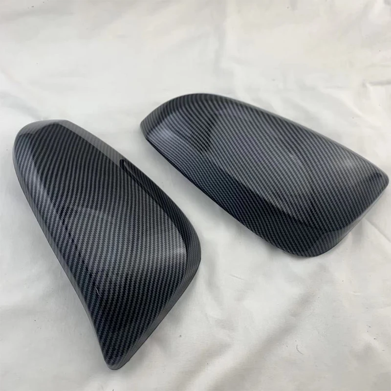 High Quality Carbon Fiber Pattern Mirror Cover Matte Black For Hilux Revo Rocco Innova Fortuner Rav4 2015 -2018 2019 2020 2021