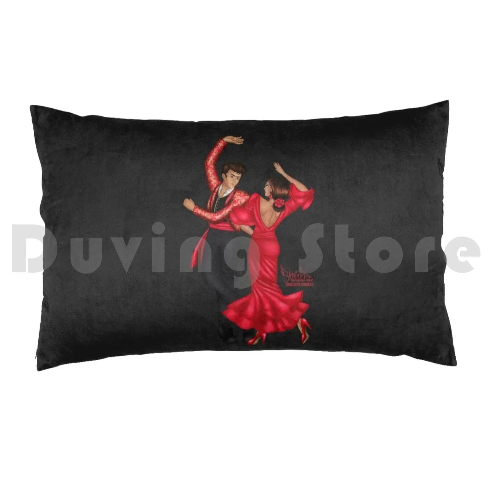 FlamencoPillow case Flamenco Spain Espana Andalucia Andalusia Huelva Sevilla Seville Dancer Dancers Womens Man