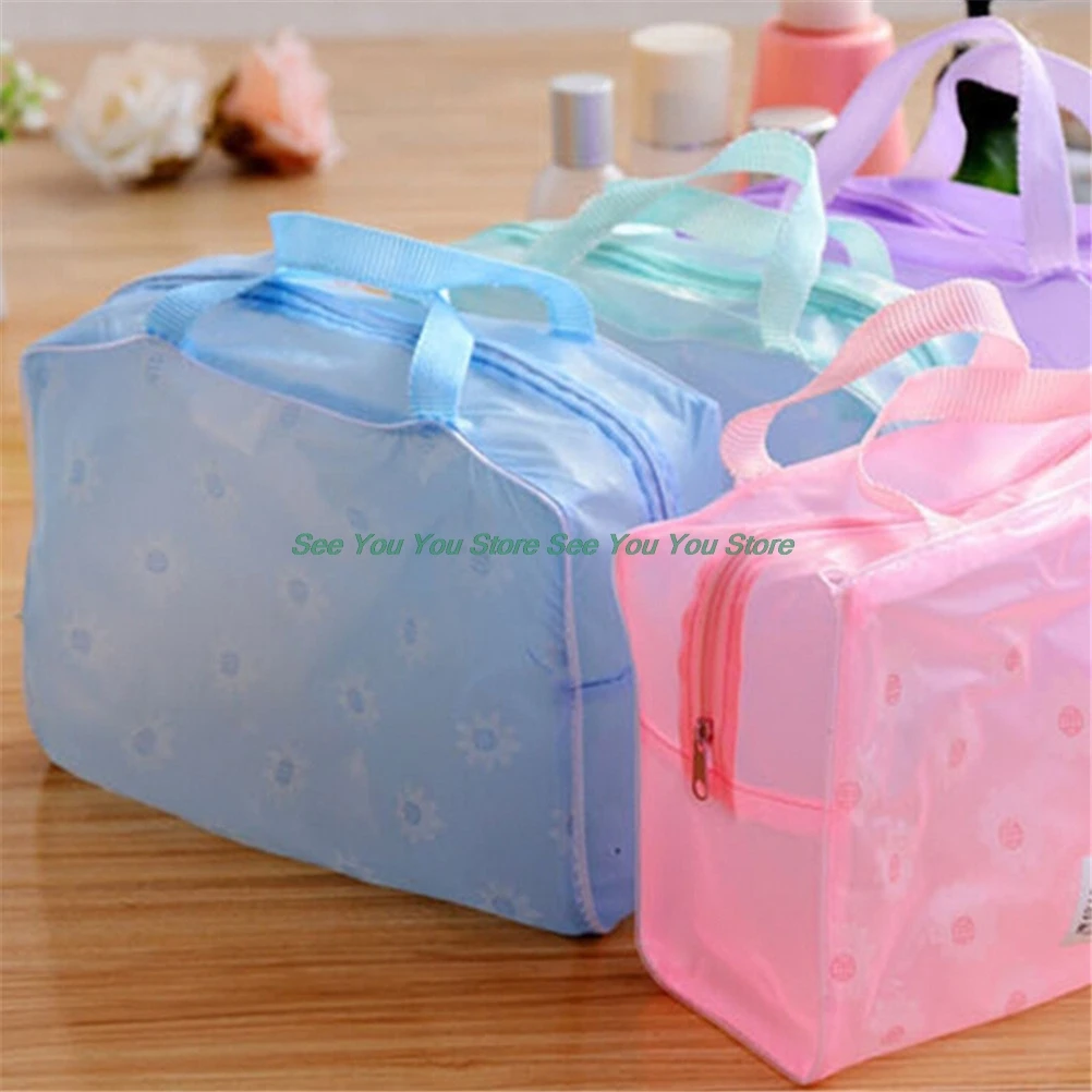 

Plastic Waterproof Transparent Organizer Bags 1PC Cosmetic Bags Makeup Casual Travel Toiletry Wash Bathing Storage Bags