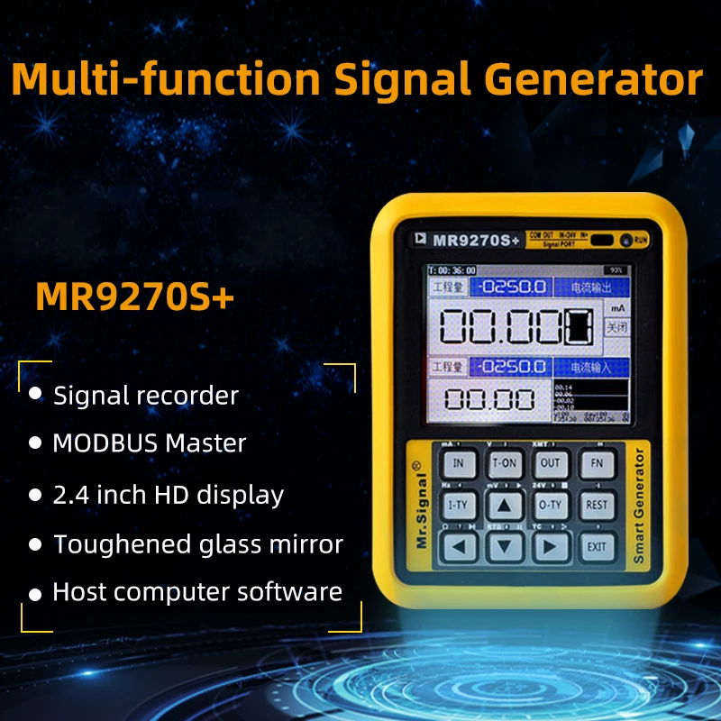 Upgraded MR9270S+ Hart 4-20mA Signal Generator Calibration Current Voltage PT100 Thermocouple Pressure Transmitter PID Frequency