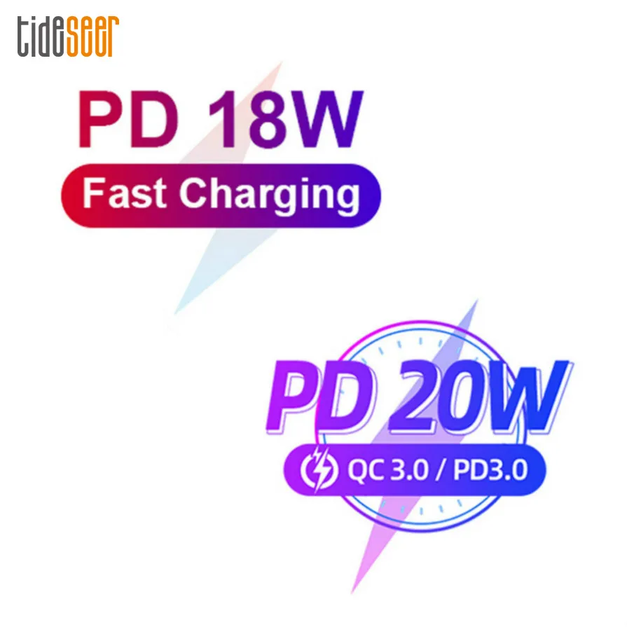 

20W 18W PD USB C Wall Charger EU US UK AU Plug Power Adapter Quick Charge QC 3.0 Type C to USB-C Fast Charging Cable for Samsung