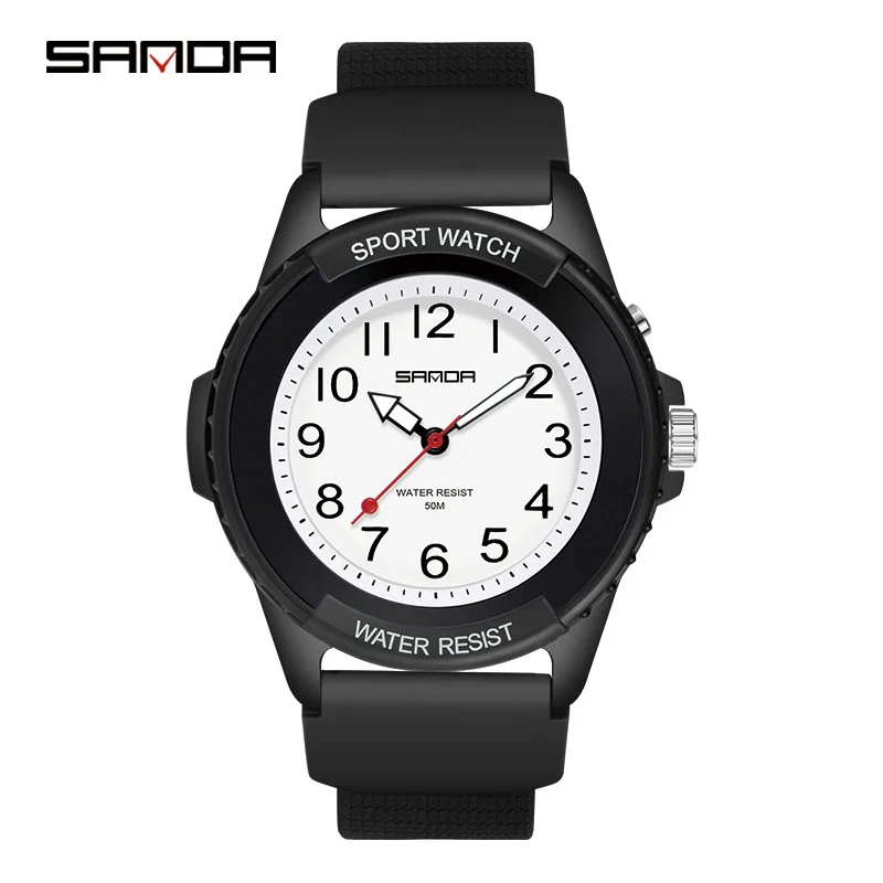 SANDA New Single Chip Outdoor Adventure Sports Fashion Waterproof Luminous Movement Student Electronic Wristwatch