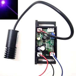 405nm 100mw Violet/Purple Blue Dot Laser Module 18x45mm W/ TTL & DC12V Driver
