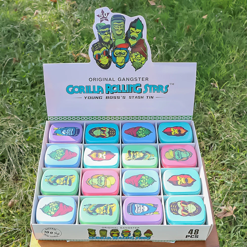 GORILLA ROLLING STAR Metal store Pill Box Convenient Storage Boxes Container Cigarette Case Bottle Storage With Your Logo