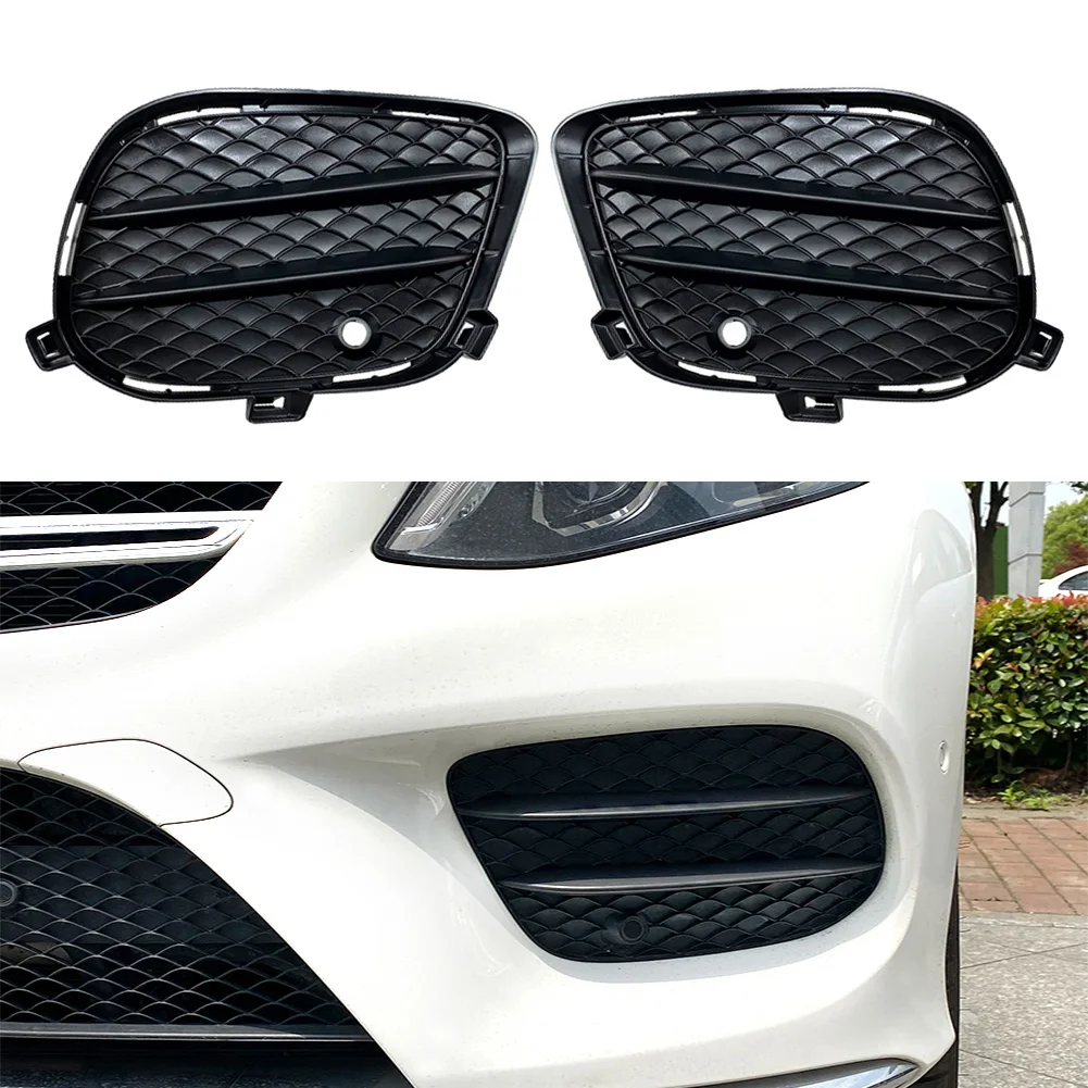 

2Pcs ABS Car Front Bumper Fog Lamp Grille For Mercedes-Benz GLE GLS Class W166 X166 C292 GLE43 GLE43 AMG 2015 2016 2017 2018