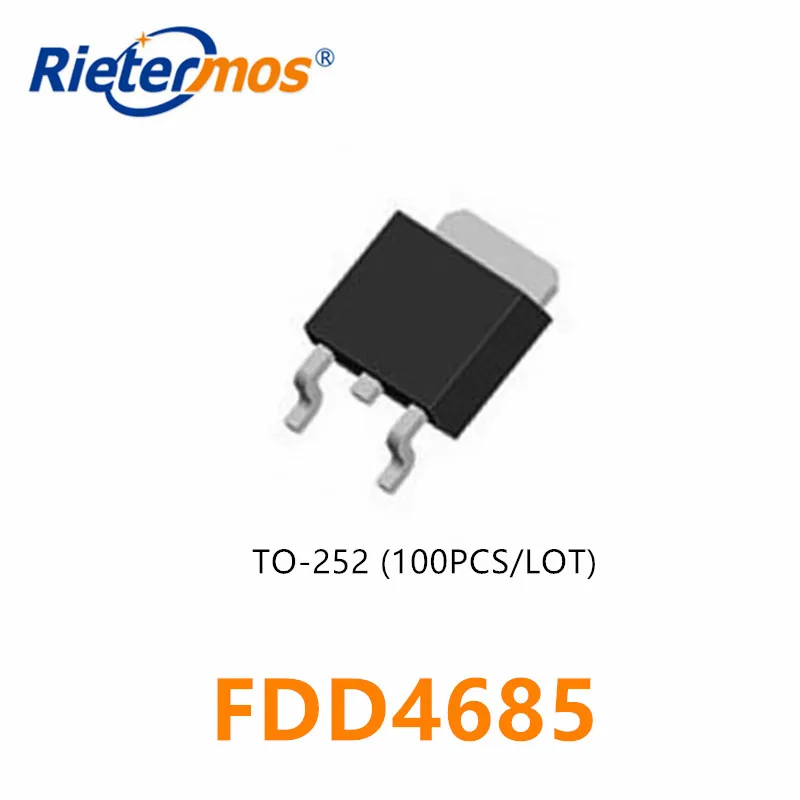 

100PCS P-CHANNEL FDD4685 D4685 -40V TO252 высокое качество