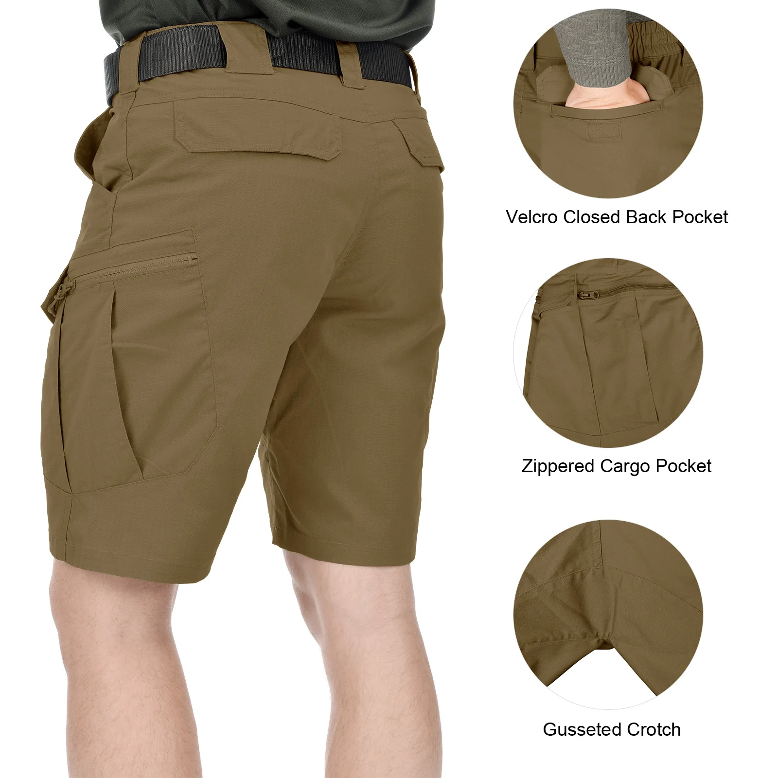 Men\'s Tactical Shorts Urban Military HARD LAND with Pockets Ripstop Bermudas Cargo Work Short Outdoor Casual  2021 Summer