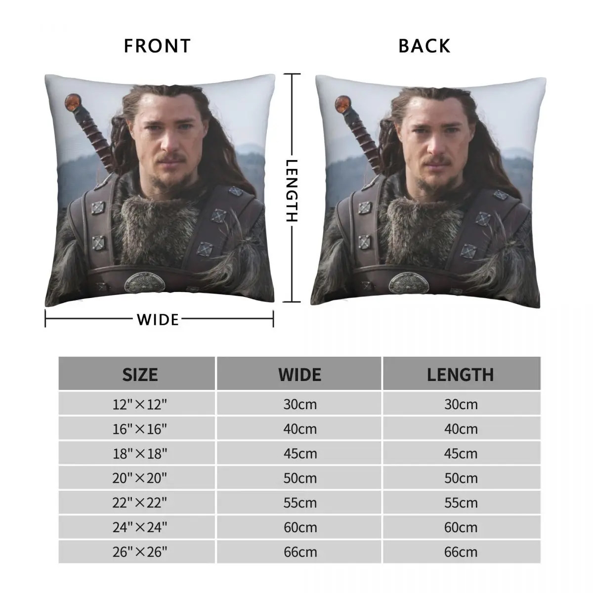 Uhtred Of The Last Kingdom Square Pillowcase Polyester Linen Velvet Printed Zip Decor Throw Pillow Case Home Cushion Cover