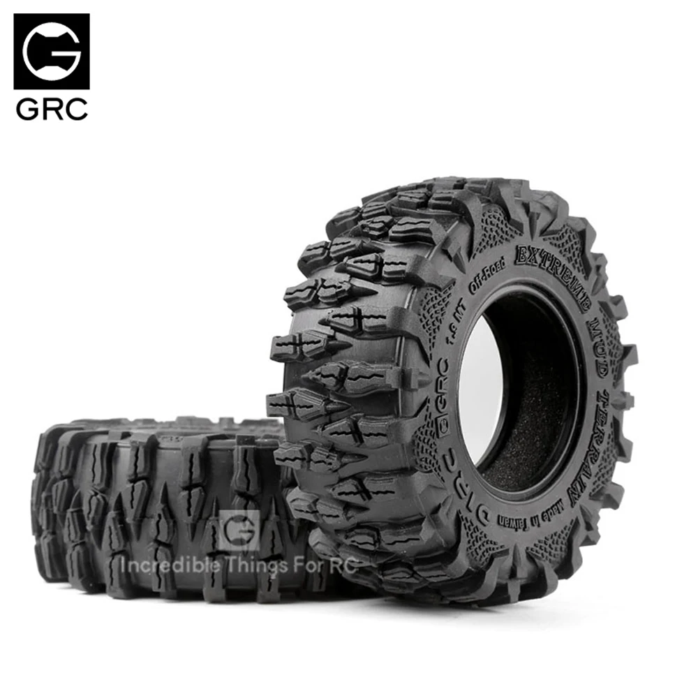 GRC 1.9inch Rubber Mud Grappler Wheel Tires 108*42MM for 1/10 RC Rock Crawler Car Axial SCX10 III TRX4 TRX6 G63 D90 D110