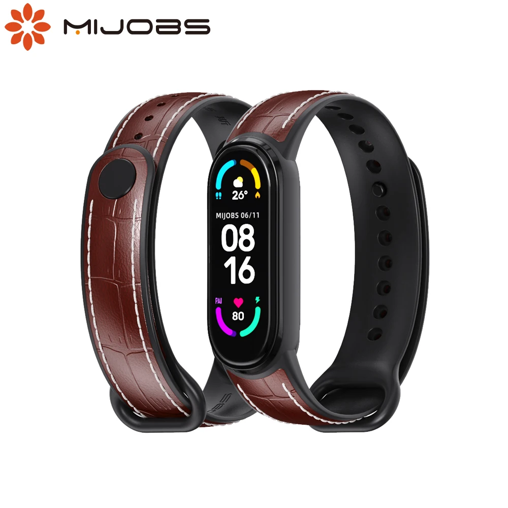For Mi Band 5 Strap for Xiaomi Mi Band 6 Bracelet Wristband Correa Miband 5 6 Xiomi NFC Sport TPU Leather Breathable Replacement
