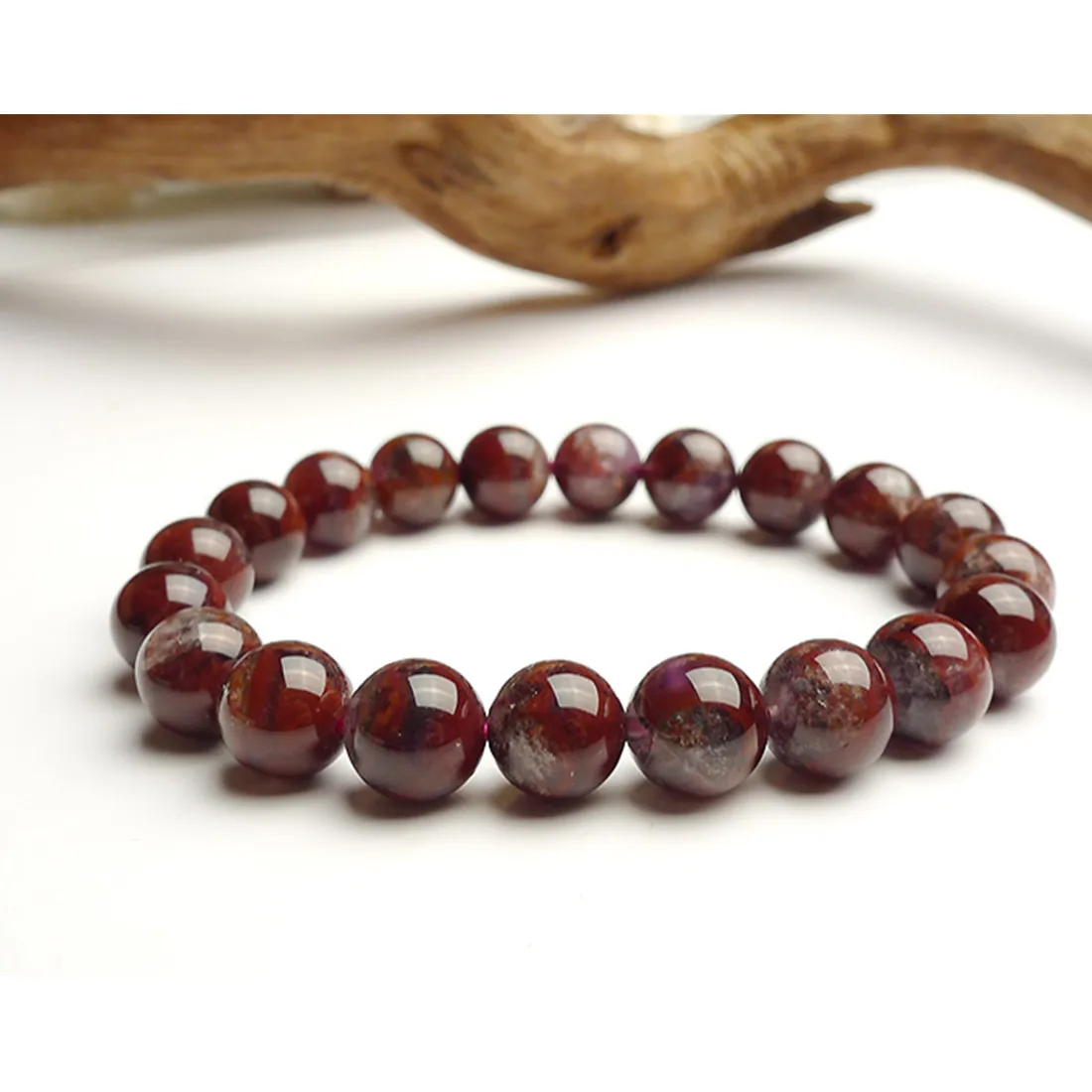 

11mm Natural Auralite 23 Bracelet For Women Lady Men Beauty Crystal Stone Red Purple Beads Energy Gemstone Strands Jewelry AAAAA