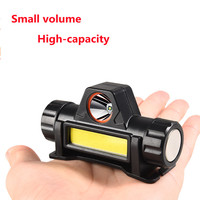 Waterproof LED headlamp COB work light 2 light mode with magnet headlight built-in 18650 battery suit for fishing, camping