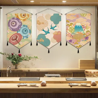 

Japanese Style Cloth Art Hanging Picture, Tapestry, Living Room, Sofa Background, Wall Decoration