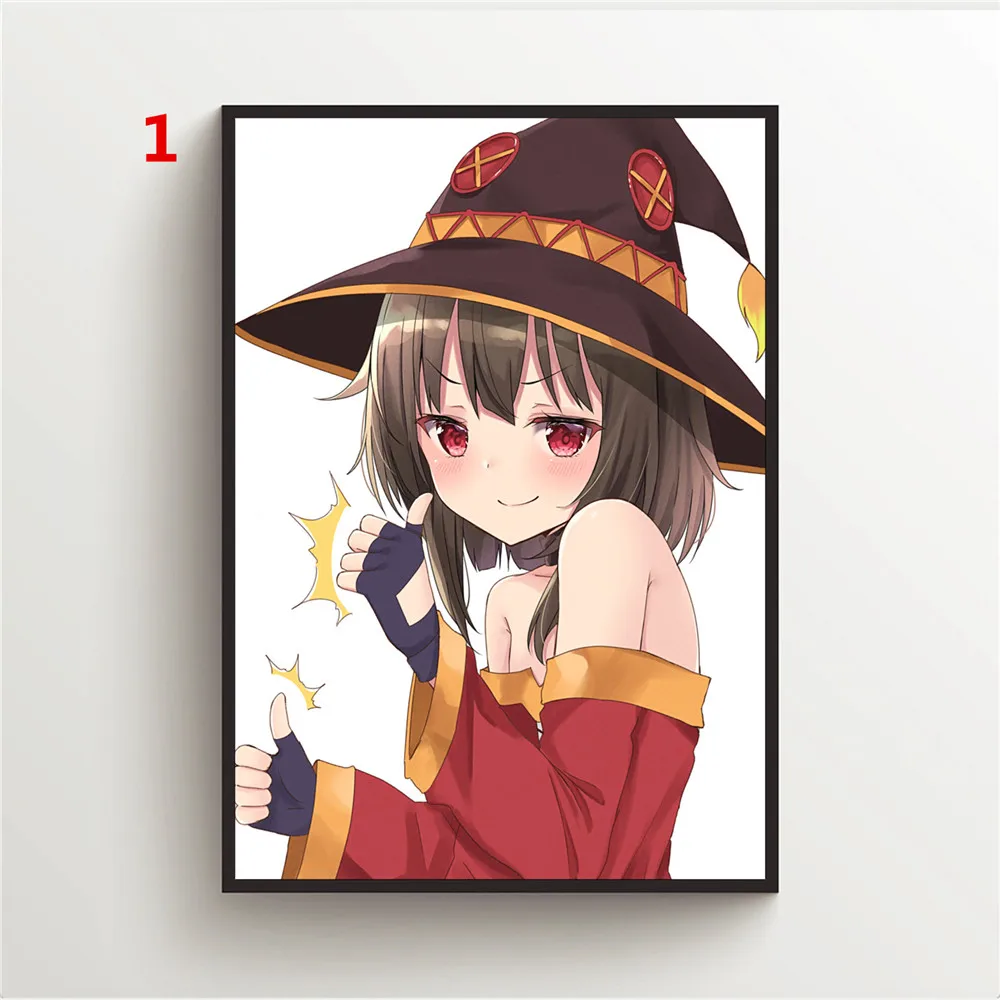 Anime Posters KonoSuba Megumin Wall Poster Canvas Painting Posters and Prints Room Decor Wall Decor Wall Art Picture Home Decor