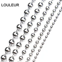 5 Yards/lot 1.5/2.0/2.4/3.2mm Stainless Steel Ball Chain Bulk For DIY Necklaces Jewelry Making Accessories Necklace Chain