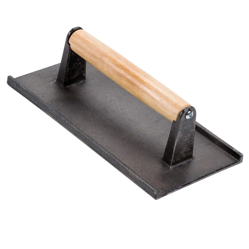 

Iron Steak Weights,BBQ Heavy Weight Bacon Press with Wooden Handle for Grill ,Burgers and Sausage Sausage Maker