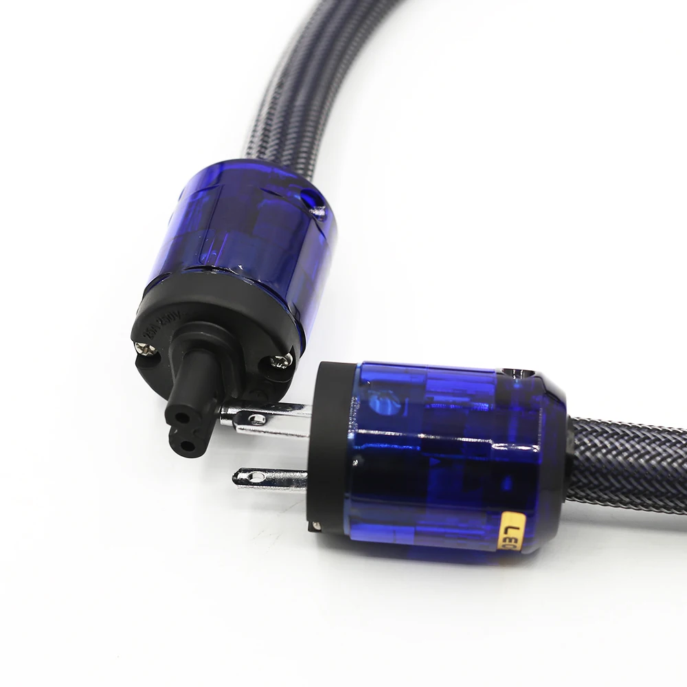 D503 P037R 1Piece High Quality Pure Copper US Power Cable Audiophile Power Cord Cable Schuko Plug With Figure 8 IEC C7 AC Cord