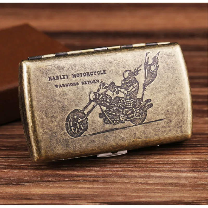 Hot Male Pocket 12 Cigarette Case Vintage Metal Constantine Cigarette Boxes Holders Smoking Boxes