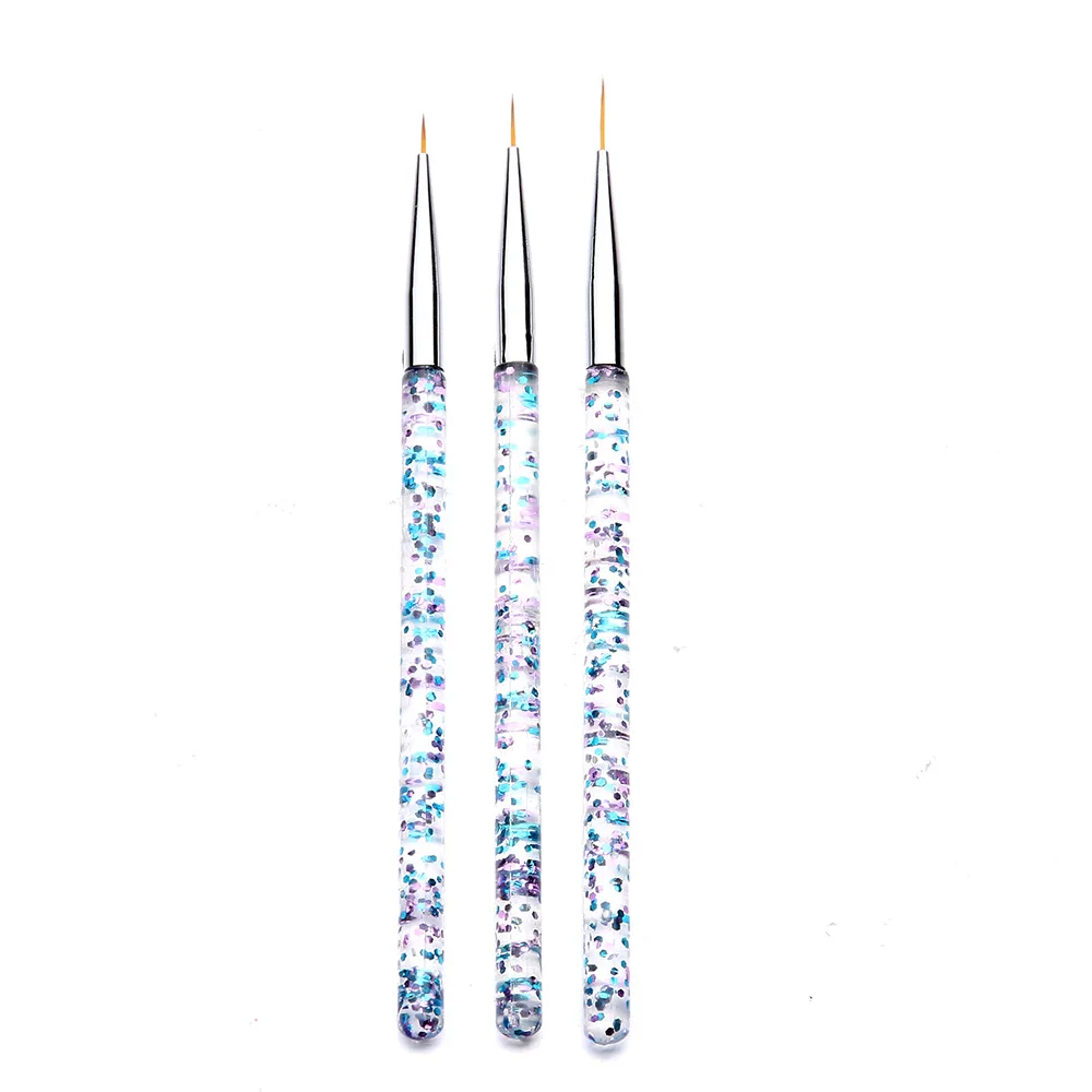 

3PCS Manicure brush Stripe Nail Draw Line Pen Set UV Gel Brushes Painting Nail Accessories Tools