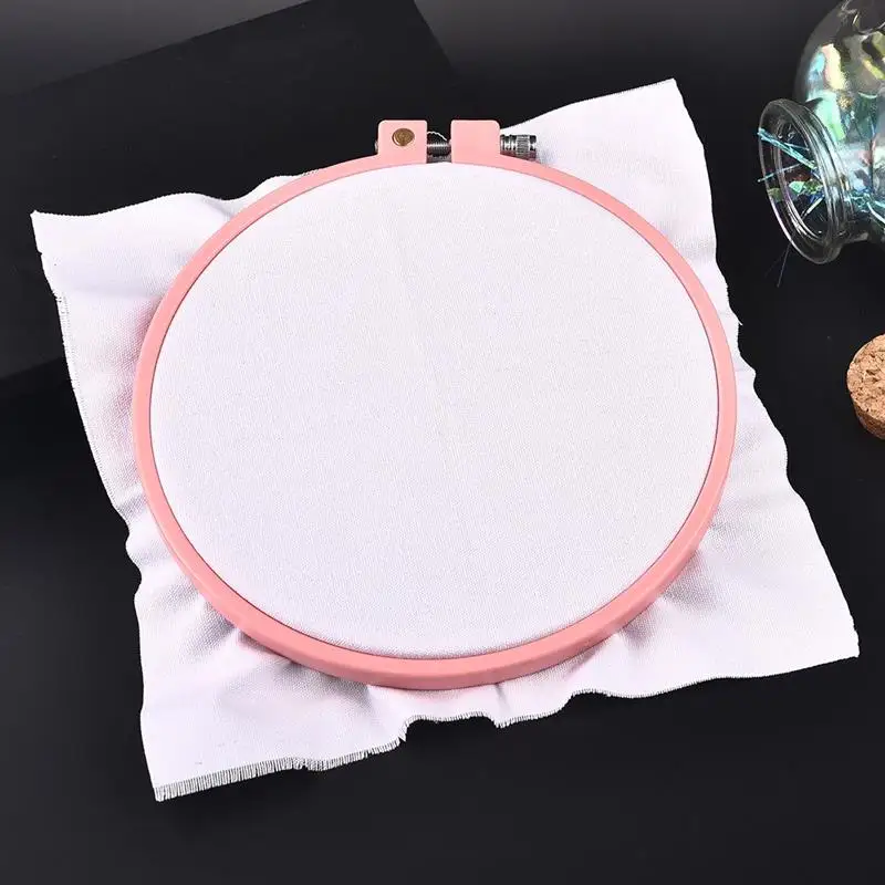 Sewing Tool Round Bamboo Plastic Embroidery Hoops Frame Set Plastic Embroidery Hoop Ring For DIY Cross Stitch Needle Craft Tool