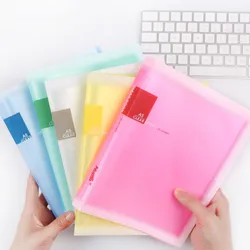 20/30หน้าสี Frosted A5โฟลเดอร์หนังสือโปร่งใสใส่กระเป๋าตั๋วแฟ้มโฟลเดอร์เอกสาร