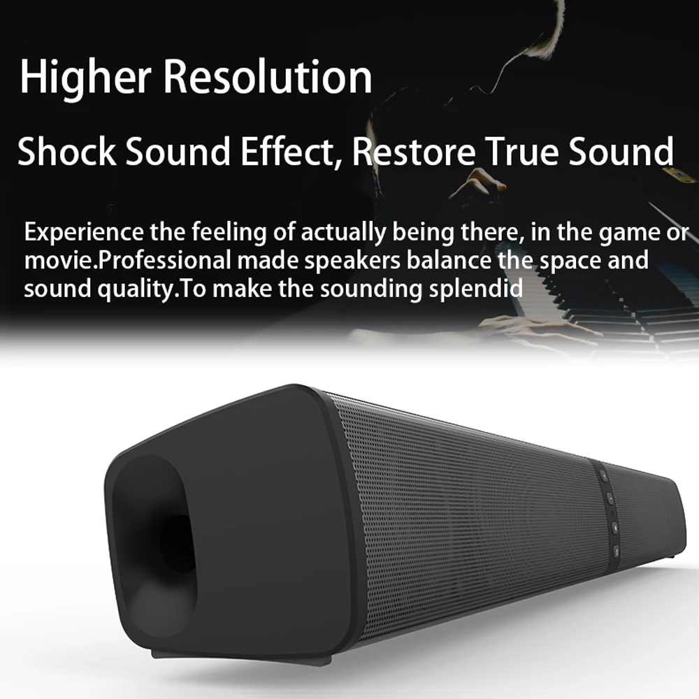 TV Speaker Wireless Bluetooth Speaker Separated Sound Bar Music Center Column For Computer Subwoofer For TV with Fm Radio TF AUX