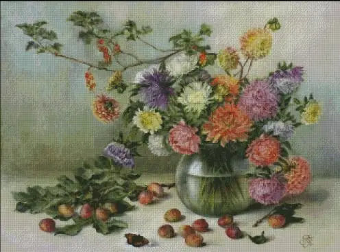 Wildflowers in a vase Flower 1 Top Quality Embroidery Needlework 14CT Unprinted Cross Stitch Kit DIY Art Handmade Home Decor