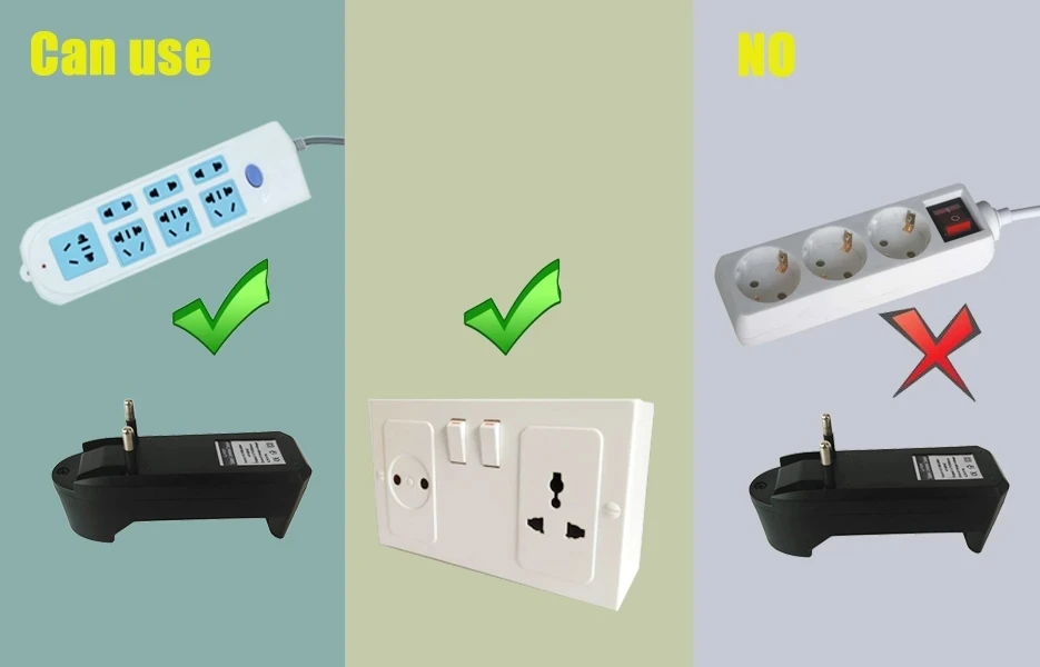 EU Standard 18650 Adapter Led Flashlight Power Supply 3.7V 500mA DC Smart Charger For 16340 14500 10440 26650 Lithium Battery