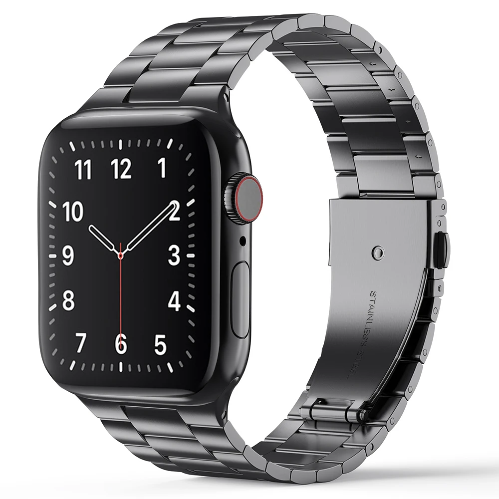 Laforuta Strap For Apple Watch Series 6 44mm 40mm Band 316L Stainless Steel Metal Bracelet for for iWatch 6 SE 5 4 3 2 1 Series