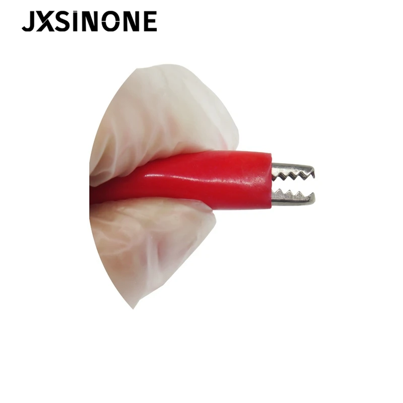 JXSINONE-مشبك تمساح كهربائي ، خيوط اختبار التمساح ذات نهايات مزدوجة ، سلك توصيل ، p102510 قطعة