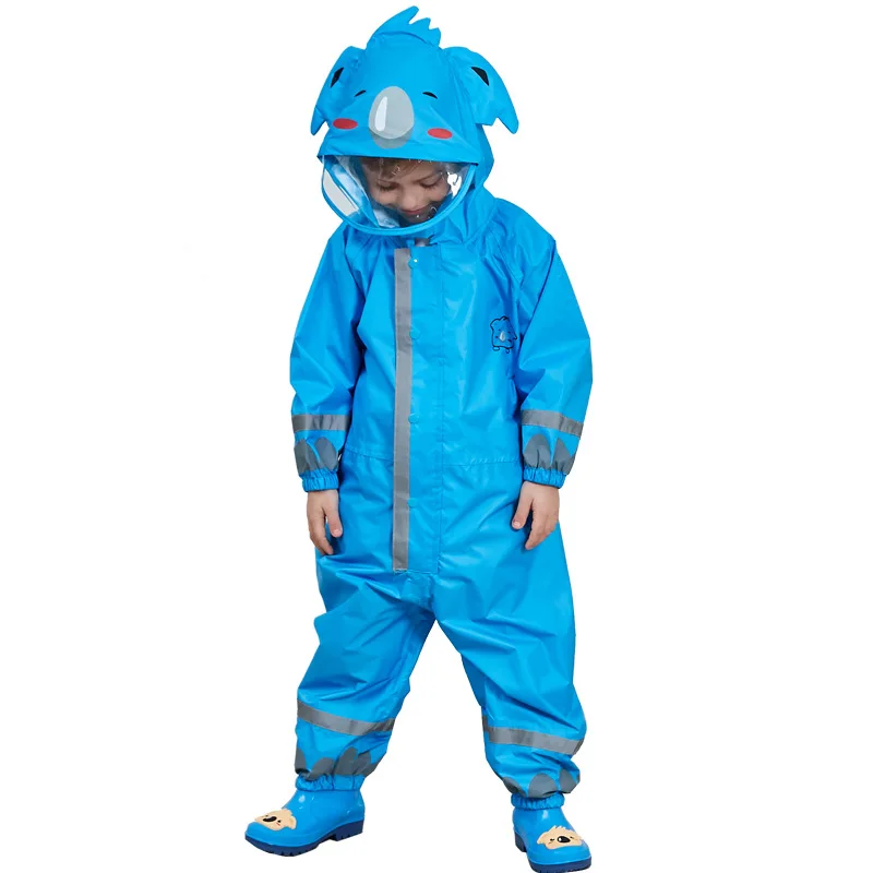 Children Rain Pants 3D Cartoon Toddler Raincoat For Baby Boy Girl 2-10 Years Wear Kids Waterproof Jumpsuit Rainwear Dwq006