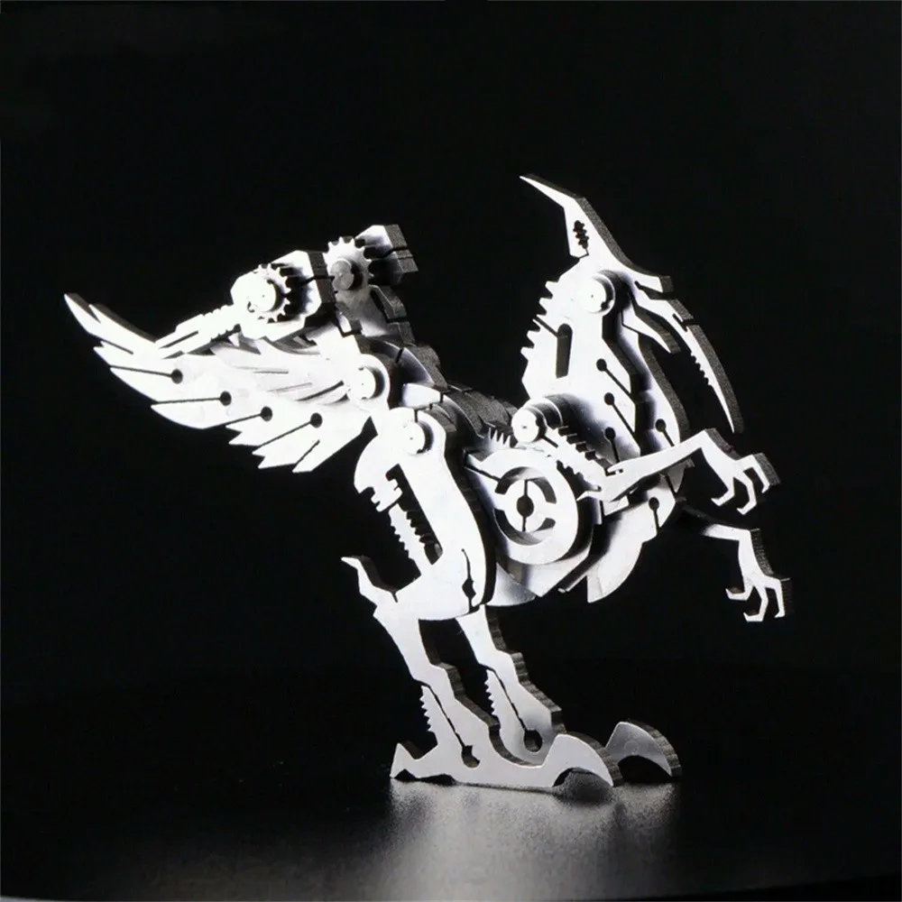 3D Metal Animal Styling Puzzle Animal Model Steel Warcraft DIY Assembled Jigsaw Detachable Toys Gifts For Home Decoration