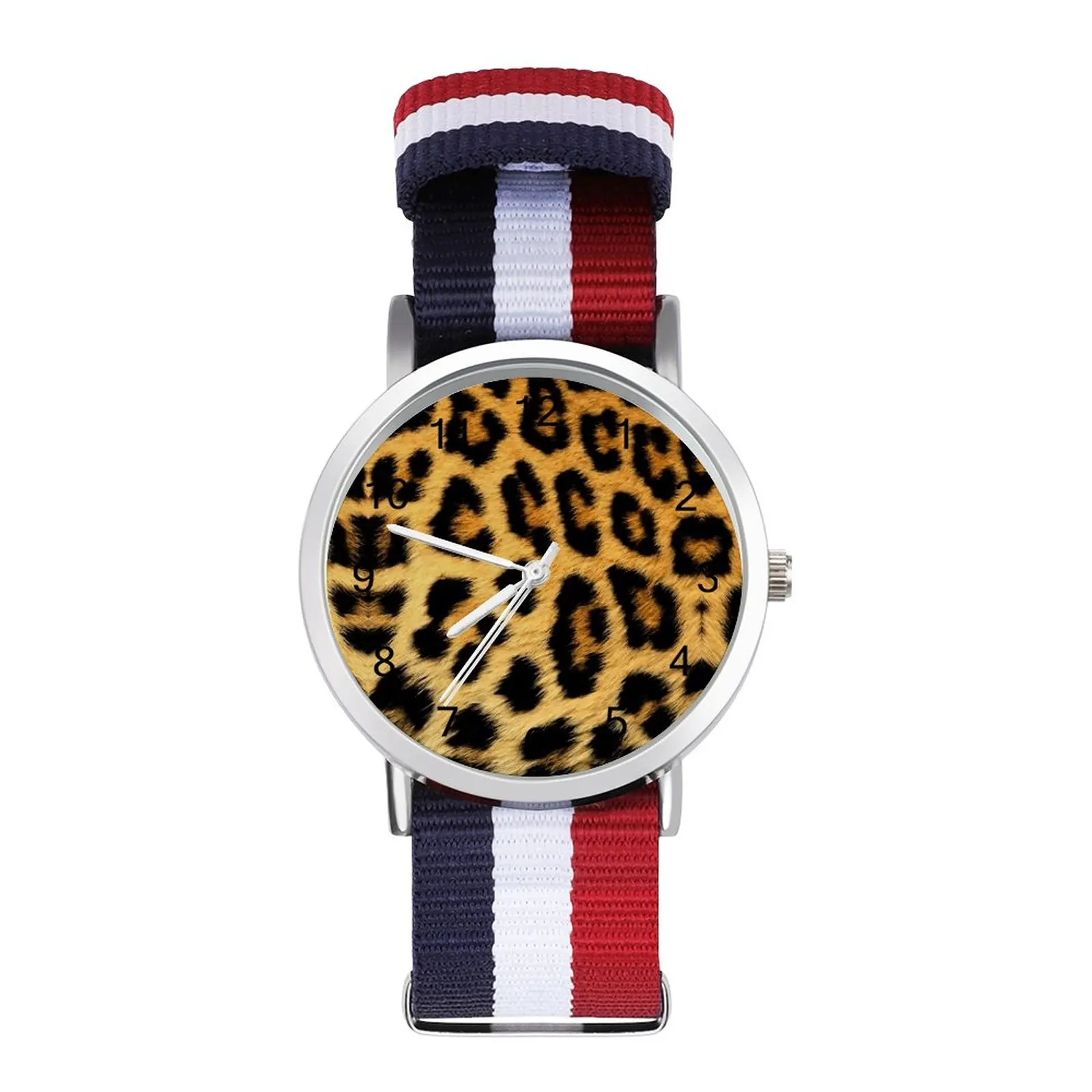 Reloj de cuarzo con estampado de leopardo para hombre, cronógrafo de pulsera con foto de Animal a la moda, de estilo Retro, asequible