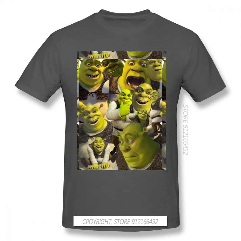 Men Shrek Comedy Film Comfortable T-Shirt Faces 100% Cotton Tees Harajuku TShirt Oversized Tops Male T Shirts