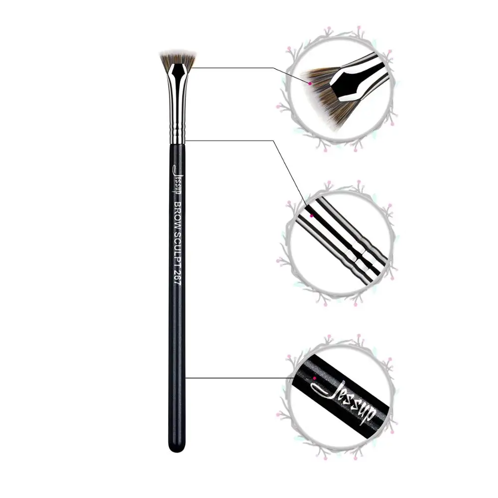 Jessup Eyebrow Brush makeup Eyeshadow Lip Brow Sculpt Makeup Tools for Cosmetics Powder Liquid Concealer Cream