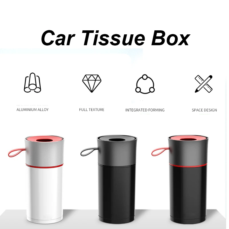 

High-End Car Tissue Box Simple Car Tray Creative Cup Holder Personalized Car Tissue Tube