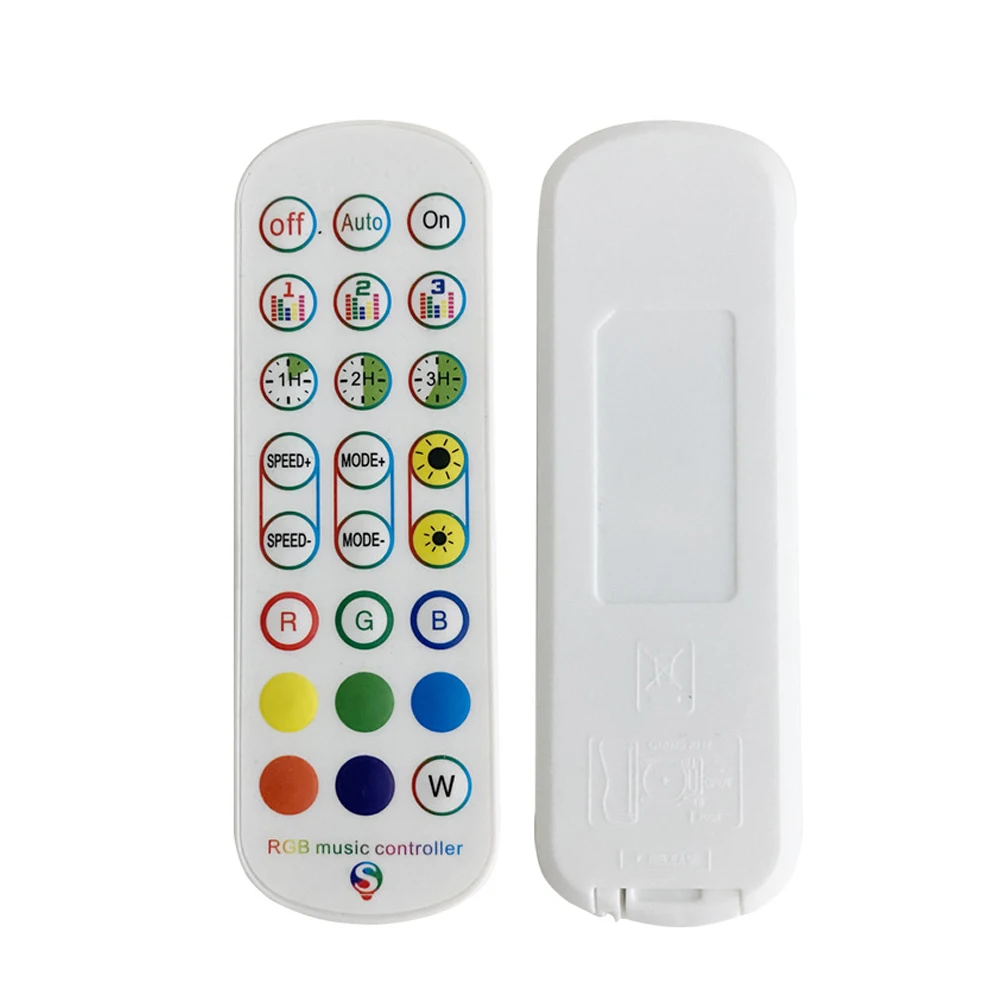 DC5V-24V Bluetooth-Compatible Music Symphony Dual-Head LED Controller IR 24 Key Remote For WS2812 WS2811 1903 LED Light Strip