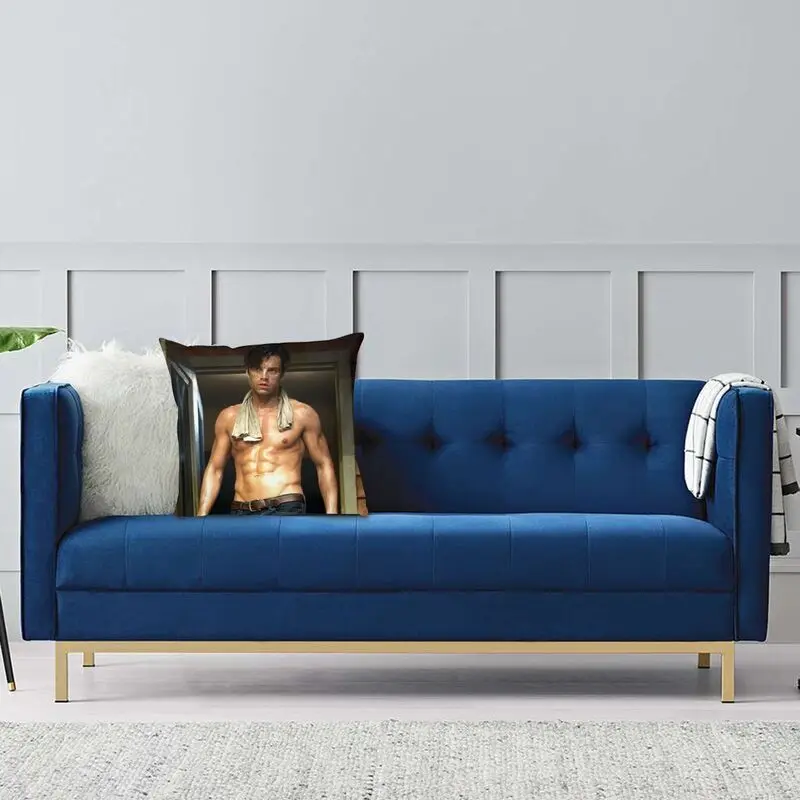 Fashion Sebastian Stan Secy Body Throw Pillow Cover Home Decor Custom Cushion Cover 45x45 Pillowcover for Living Room