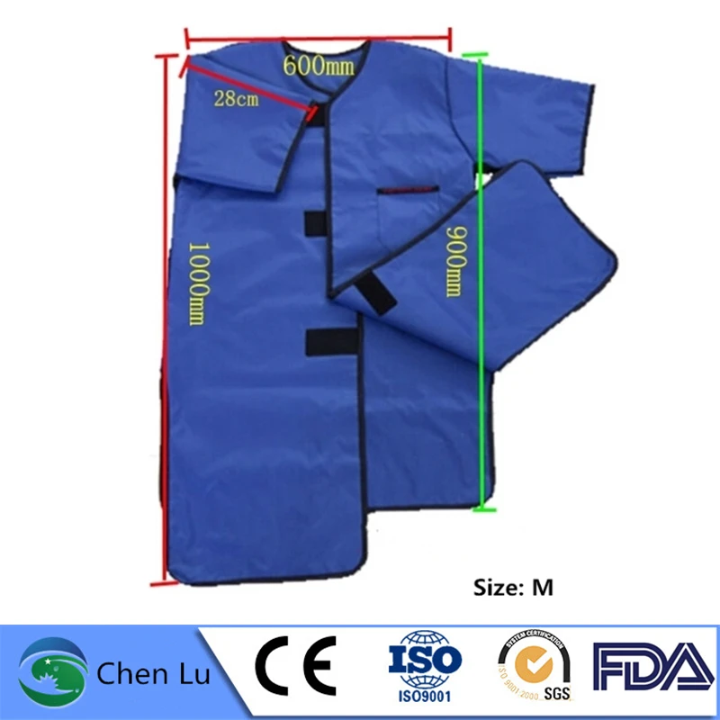 

0.35mmPb X-ray Lead Apron Double Sided - Short Sleeve Radiation Protection Overcoat for Medical/Dental